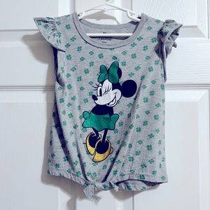 Girls Disney Minnie Mouse Shamrock Tee